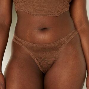 PINK Lace Strappy Thong Panty Women Size Large